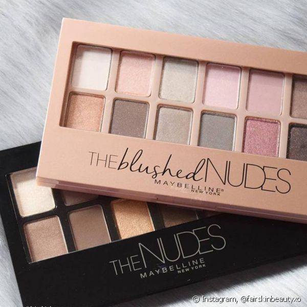 As paletas The Nudes de Maybelline NY chegaram para agradar a todos os gostos! (Foto: Instagram @fairskinbeautyxo)
